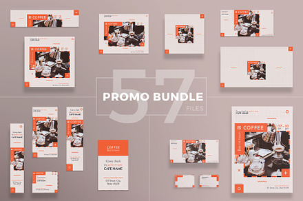 Promo Bundle | Coffee Shop, a Poster Template by Amber Graphics