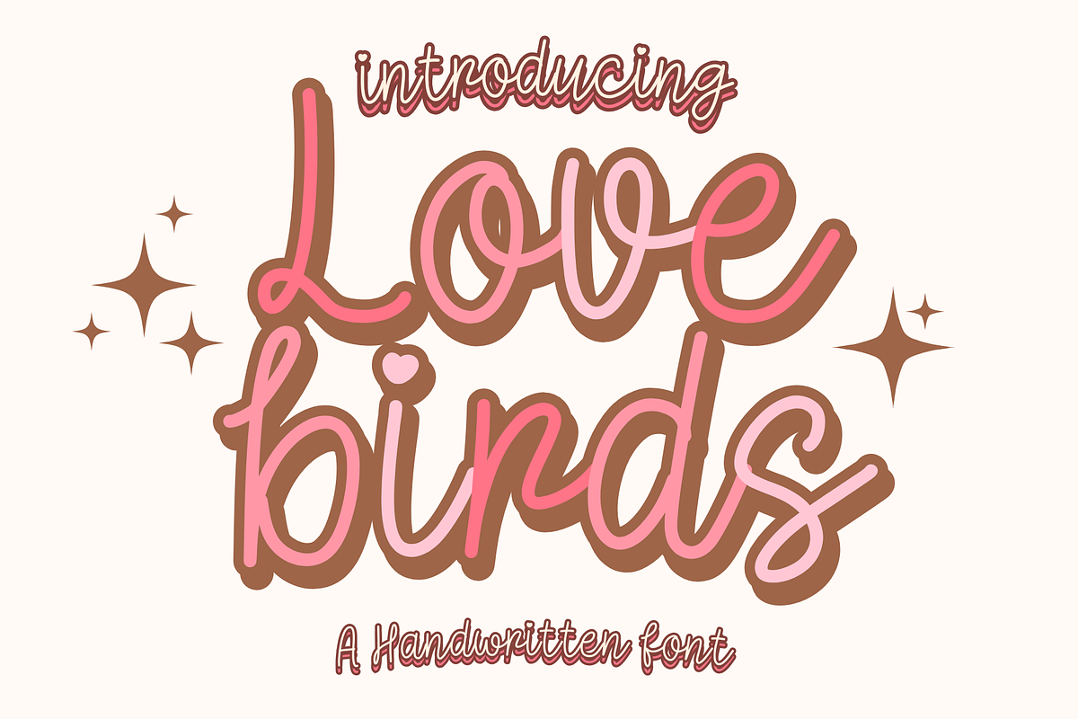 Lovebirds is a Valentine’s Day font, a Handwritten Font by Brown Cupple (Photo 1 of 5)