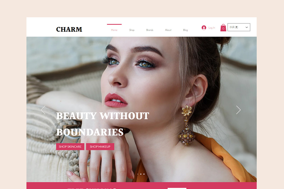 Ecommerce Wix Studio Template Charm, a Wix Template by Design Unique (Photo 3 of 8)