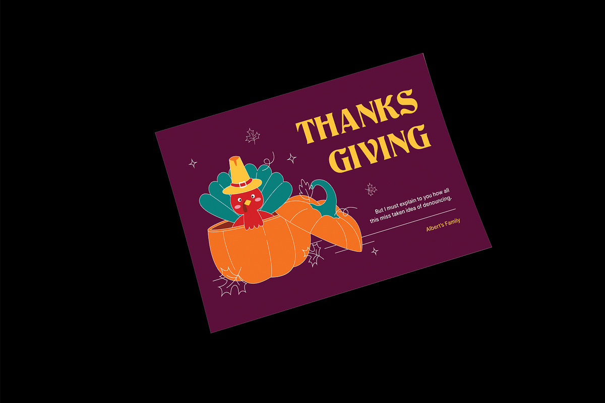 Thanksgiving Greeting Card, a Card Template by Neermana (Photo 3 of 4)