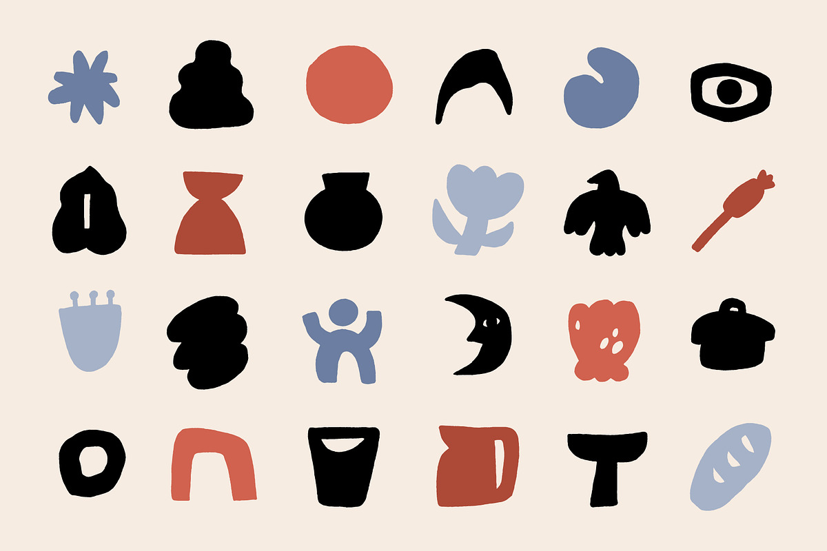 TOTALLY NAIVE: 180+ ELEMENTS, a Decorative Illustration by katieromanoff_art (Photo 10 of 12)