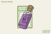 retro skull inside the bottle, a Branding & Logo Template by Judsart (Thumbnail 1 of 2)