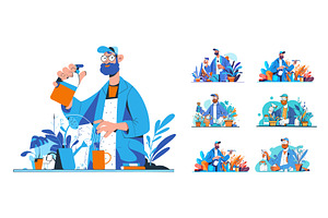 Male gardener character cartoon, a Person Illustration by Onyx