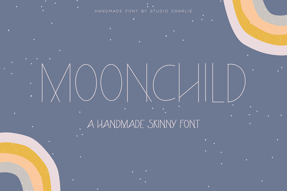 Moonchild - A Stylish Skinny Font, a Sans Serif Font by Studio-Charlie (Photo 1 of 2)