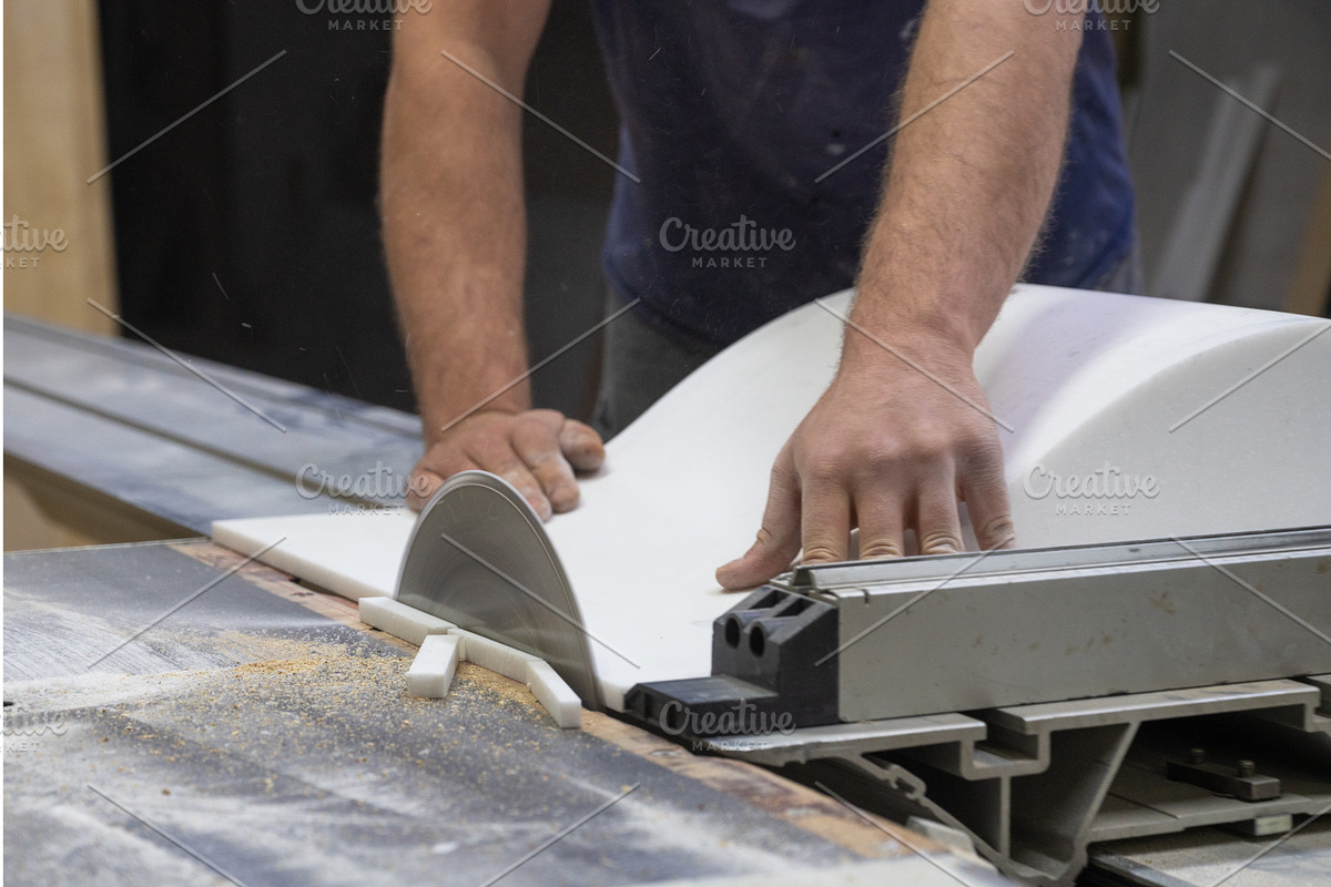 Acrylic sink with a circular saw, a Graphic by Jan Jack Russo Media