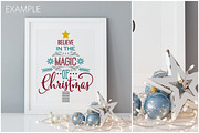 Christmas Frame Mockup Bundle, a Print Template by Yuri-U (Thumbnail 8 of 19)