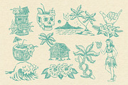 Tropical Illustration Asset Pack, an Object Illustration by Southerntown (Thumbnail 2 of 9)