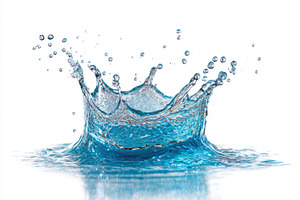 Water splash creating a crown shape, an Abstract Photo by AlyaAnd