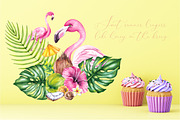 Tropical Breeze Clipart & Patterns, a Seasonal Illustration by SashaKondr (Thumbnail 2 of 13)