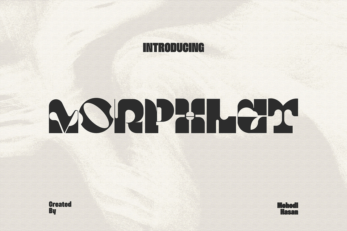 Display Morphlet Font., a Font by Mehedi Hasan (Photo 2 of 8)