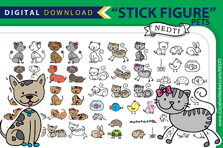 Pets Animal Stick Figure PNG