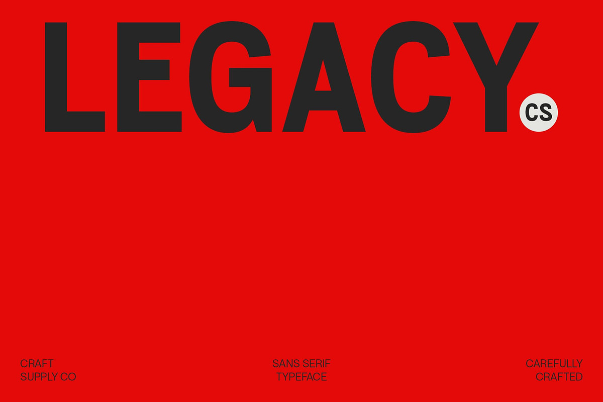 CS Legacy – Bold Font, a Sans Serif Font by Craft Supply Co. (Photo 1 of 8)