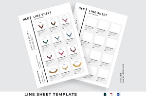 Portrait Line Sheet Template, a Stationery Template by Amit Debnath