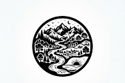 60 Eco Globe Landscape Silhouette, a Technology Illustration by Amazin_art (Thumbnail 19 of 25)