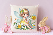 Spring baby fairy clipart, an Illustration by RobertsArt (Thumbnail 5 of 7)