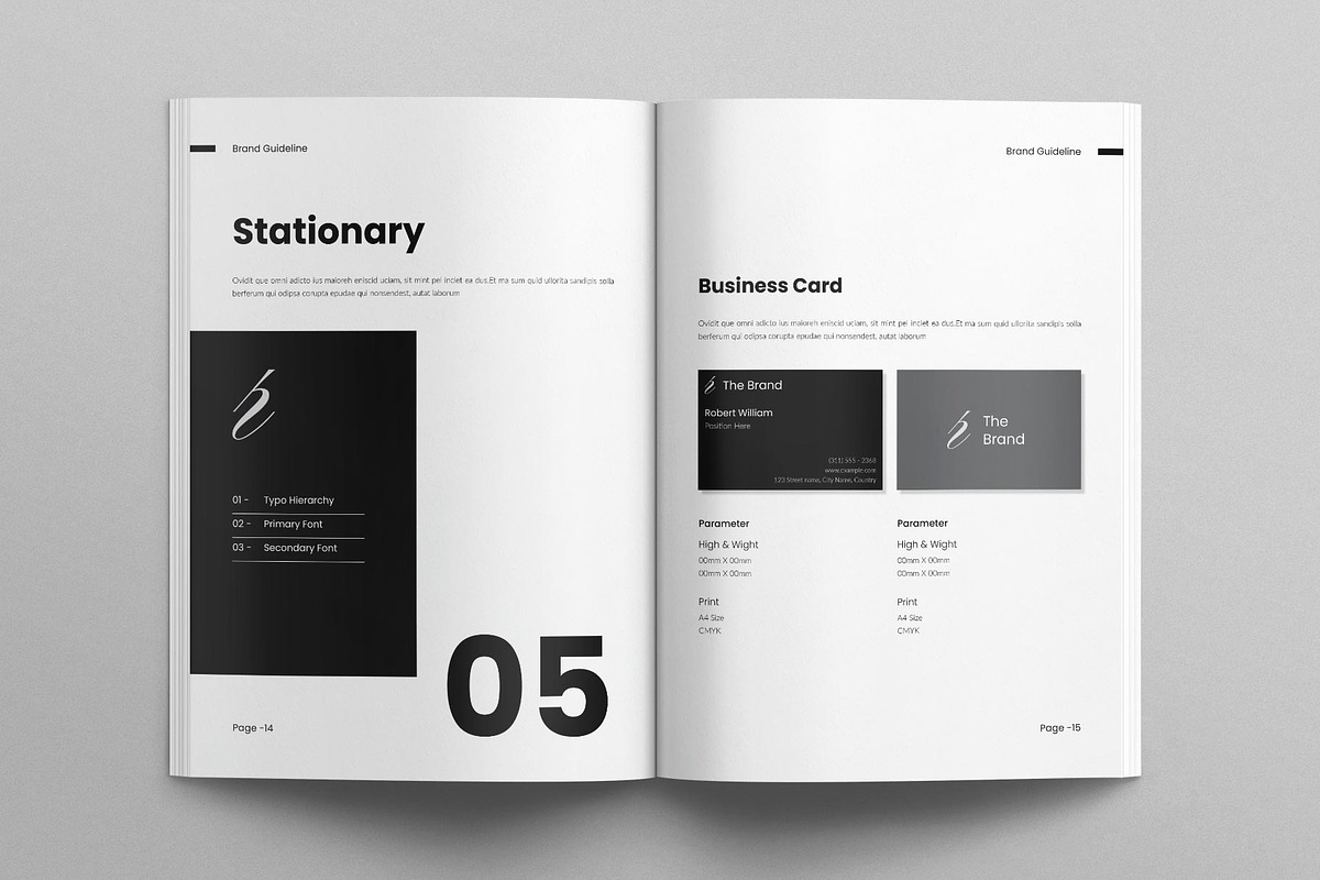 Brand Guideline Template, a Brochure Template by E-Type (Photo 6 of 8)