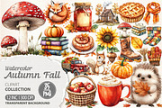 Watercolor Autumn Fall Clipart, an Illustration by Dream Creation (Thumbnail 1 of 7)