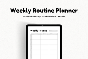 Weekly Routine Planner Printable