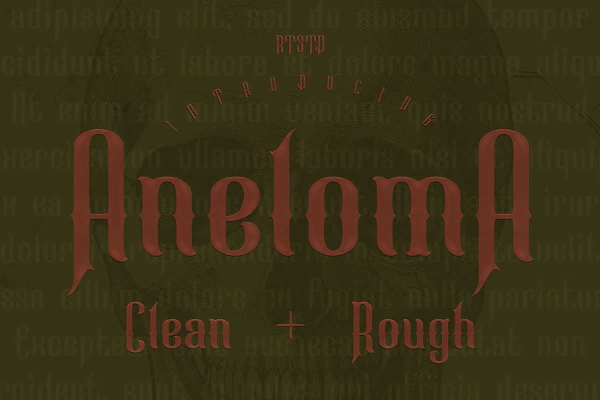 Aneloma, a Blackletter Font by RT Studio (Photo 1 of 10)
