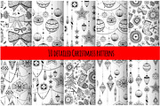 10 Christmas detailed patterns, a Pattern Graphic by AnastasiaFears (Thumbnail 1 of 6)