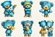 Quirky Valentine Teddy Bear Clipart, an Illustration by DreamCafeArt (Thumbnail 2 of 6)