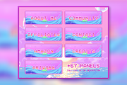74x Ocean Pixel Panels for Twitch, an Illustration by Custom Fonts & Patterns (Thumbnail 6 of 7)