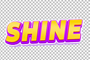 PSD Shine 3d Editable Text Effect, a Layer Style Add-On by TrueVector (Thumbnail 2 of 2)