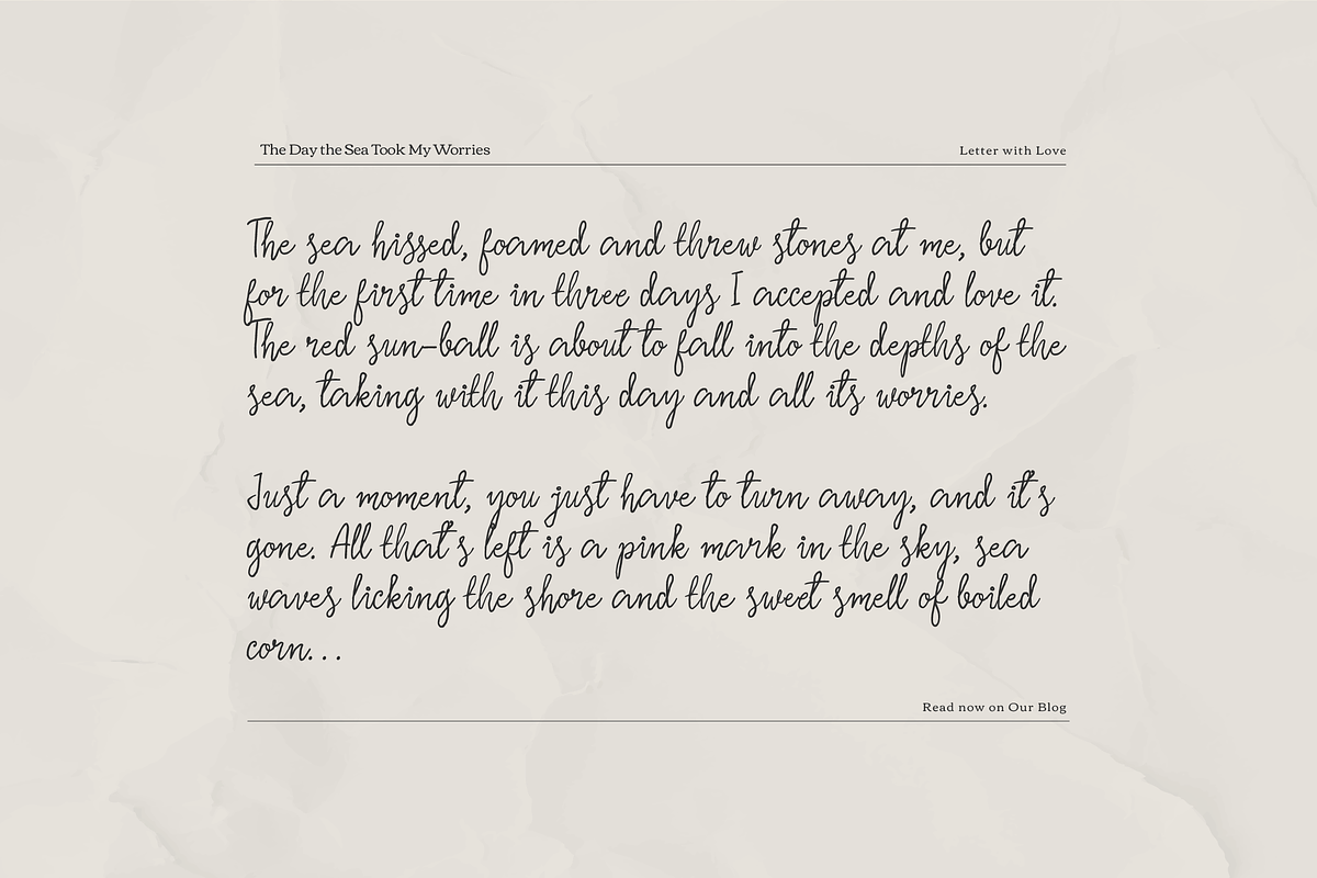 Slushy Nostalgic Vintage Handwritten, a Script Font by Denustudios (Photo 5 of 12)