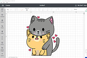 Funny Kawaii Romantic Cats Cliparts, an Animal Illustration by ARTify Illustrations (Thumbnail 6 of 7)