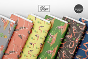 Watercolor Yoga Seamless Patterns, a Sport Illustration by OlDm_Shop (Thumbnail 3 of 10)