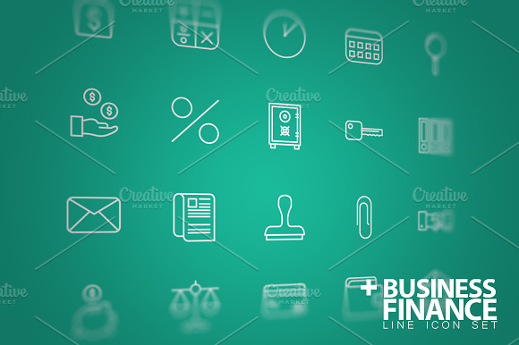 Business And Finance Line Icon Set