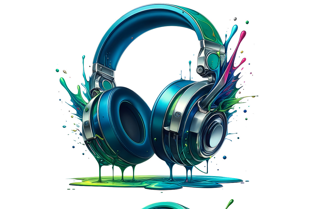 Color Splash Headphones PNG Set, a Technology Illustration by DoubleTwists (Photo 4 of 5)