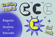Cocana 3D, a Sans Serif Font by Craft Supply Co. (Thumbnail 4 of 8)