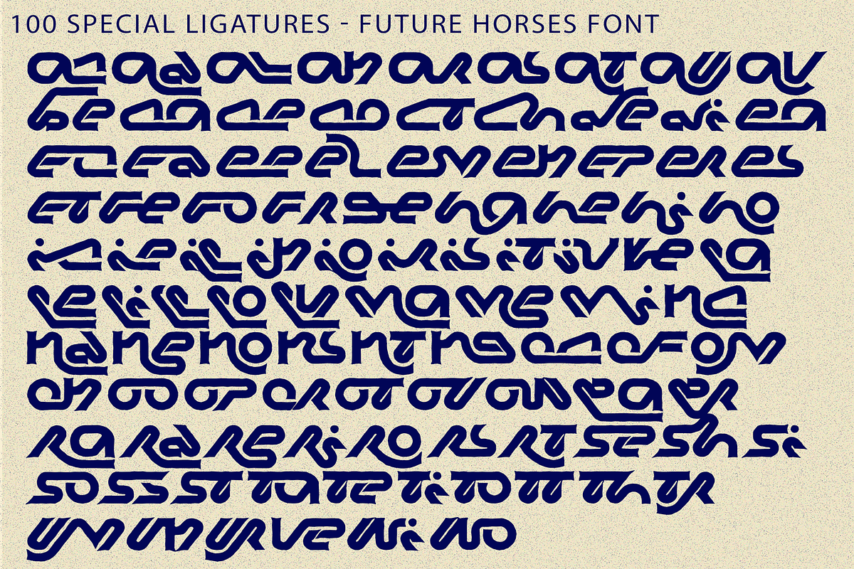 Future Horses - Futuristic Font, a Serif Font by 177Studio (Photo 8 of 8)