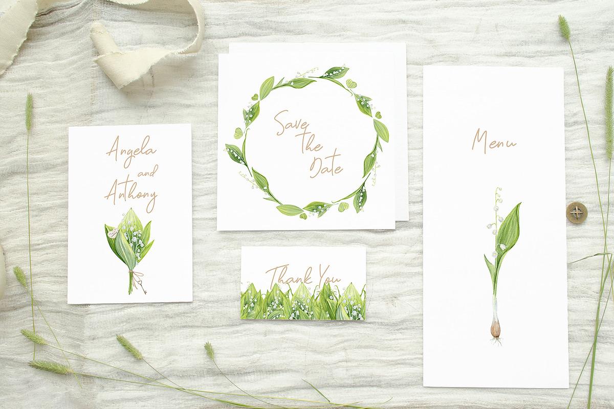 Lily Of The Valley Watercolor Flower, a Seasonal Illustration by NataliArkushArt (Photo 2 of 14)