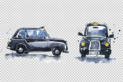 London black cab watercolor sketch, an Illustration by Kamenuka (Thumbnail 2 of 4)