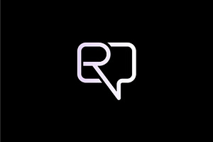 R Letter Chat Logo Design