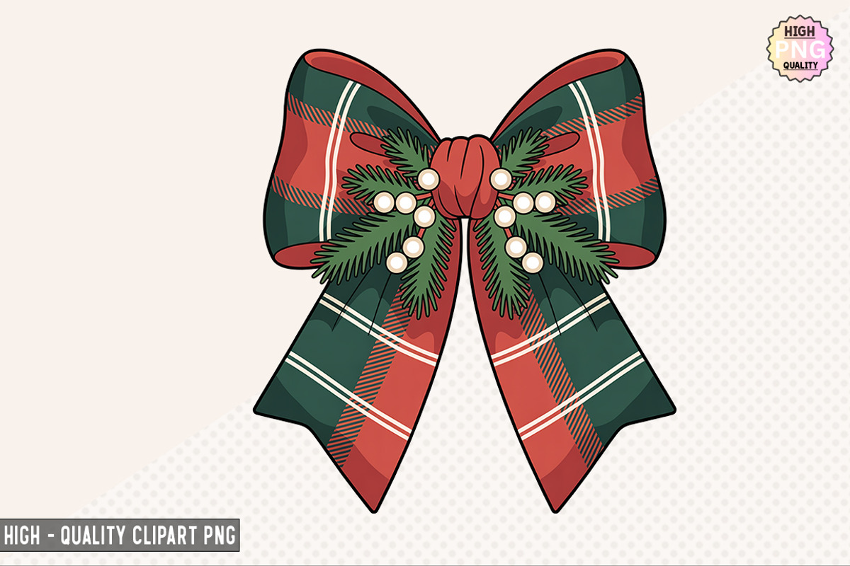 Coquette Christmas Bow Clipart PNG, a Graphic by crative8112 (Photo 2 of 9)