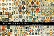 12 Silk Road Mosaic Seamless Pattern, a Pattern Graphic by Inknfolly (Thumbnail 1 of 7)