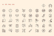 Stop virus outline iconset, an Outline Icon by LAFS (Thumbnail 2 of 4)