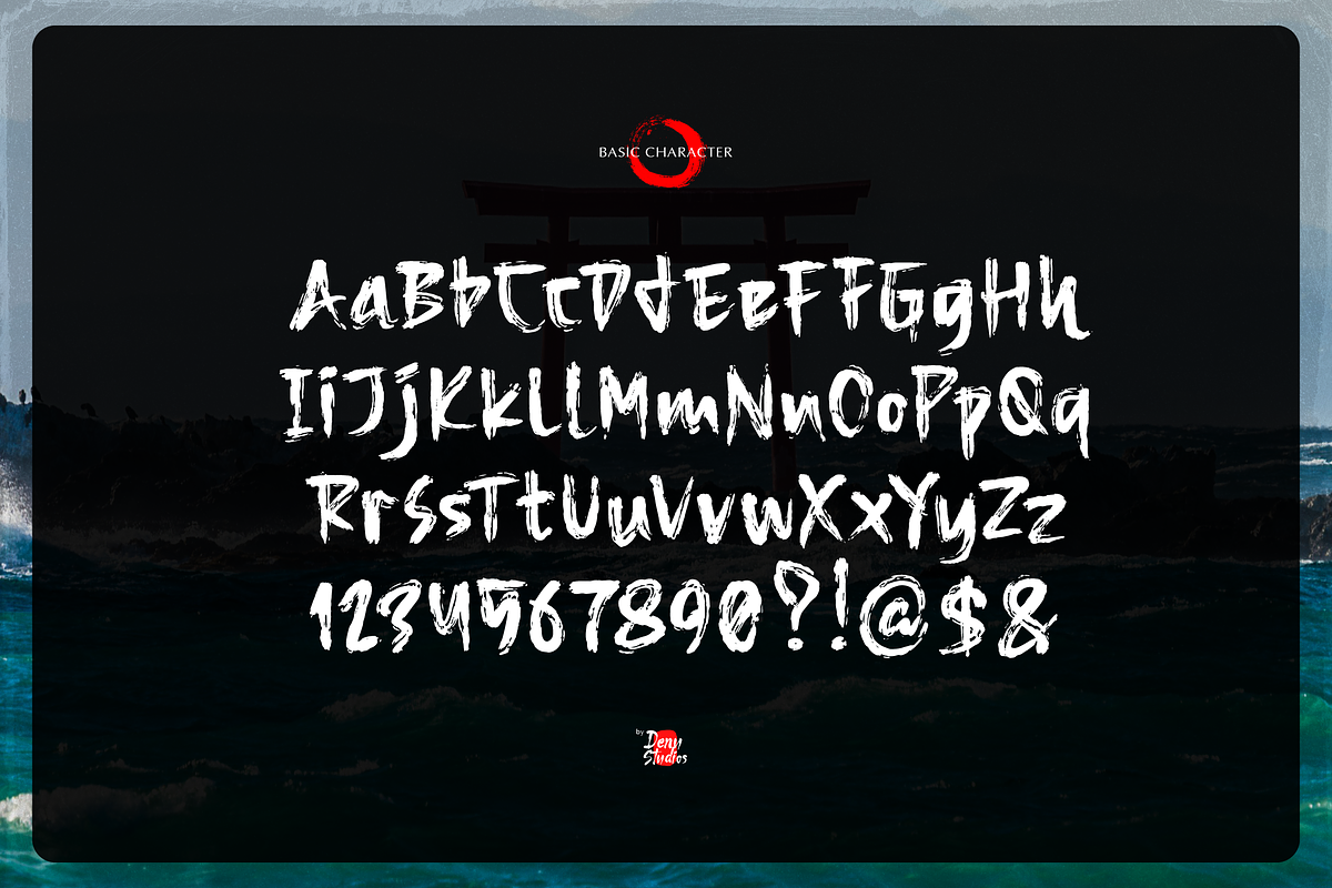 Uminari | Japanese Solid Brush, a Handwritten Font by Denustudios (Photo 10 of 12)