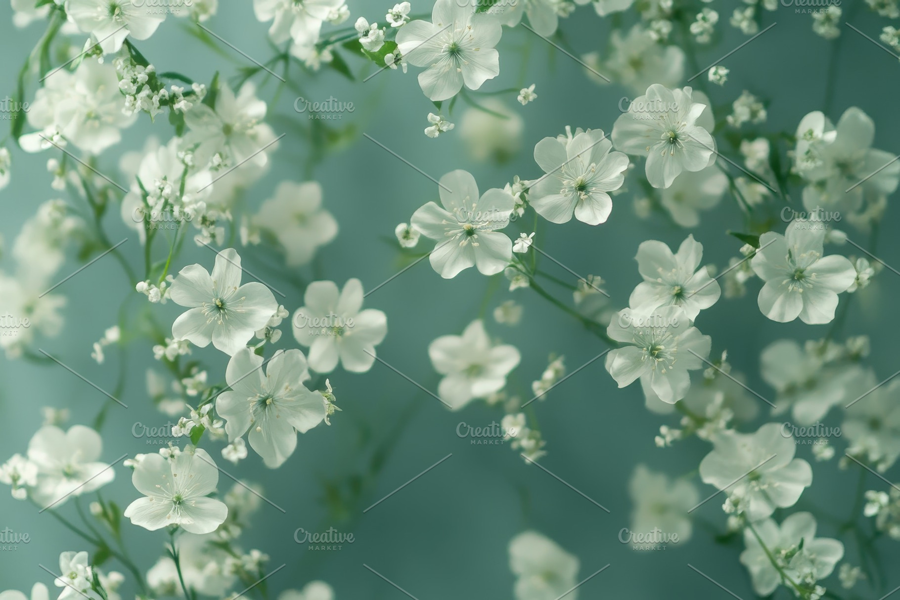 Blooming white flowers in seamless t, a Photo by Iftikhar Alam