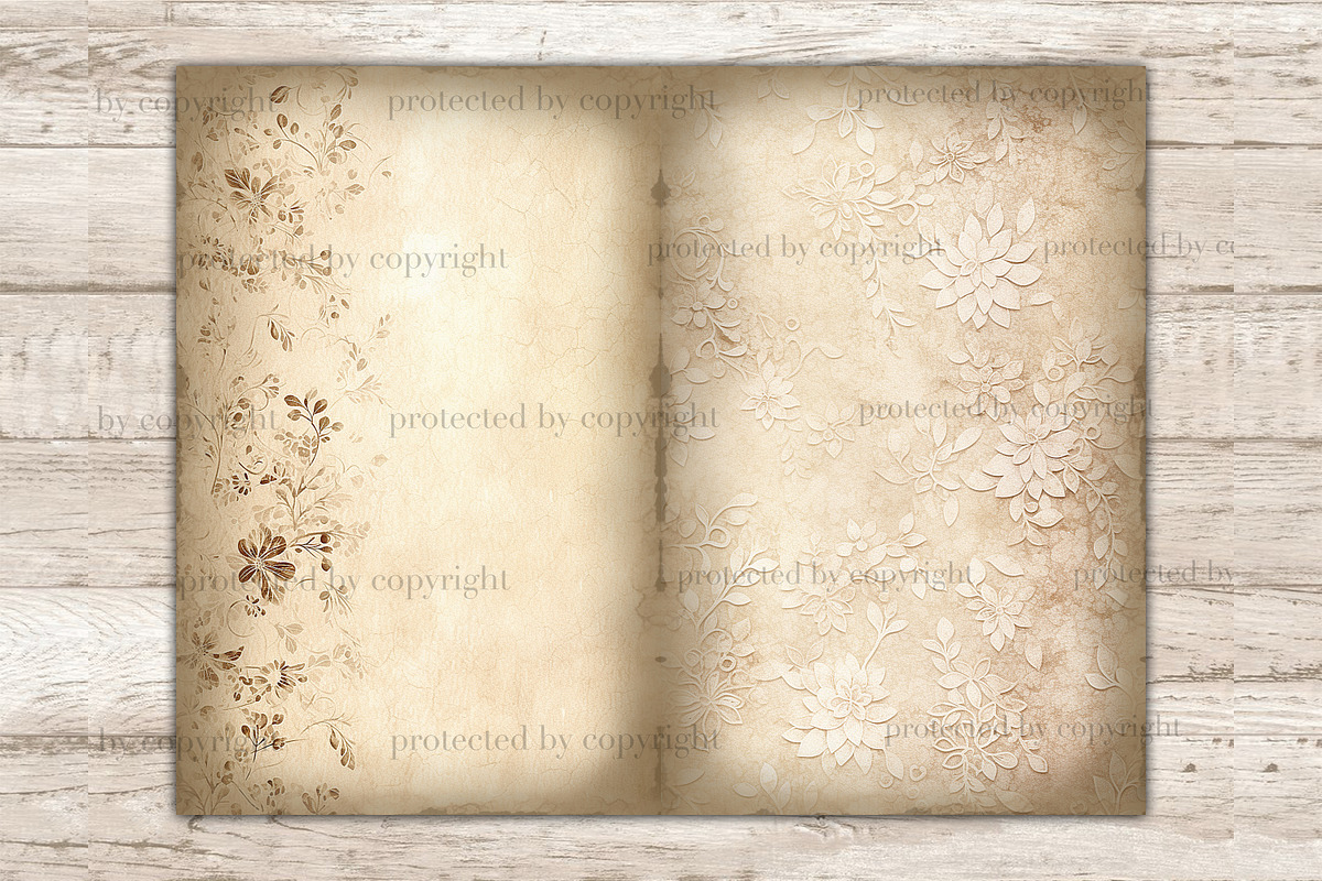 Vintage Junk Journal Pages, a Decorative Illustration by