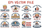 Funny Trump 2026 Sticker Bundle, an Object Graphic by NH graphic (Thumbnail 1 of 3)