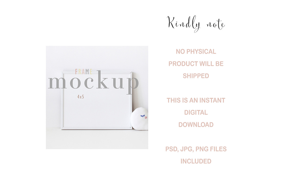 Nursery Frame Mockup Sea Art Digital, a Print Template by BirdieFrames (Photo 3 of 3)
