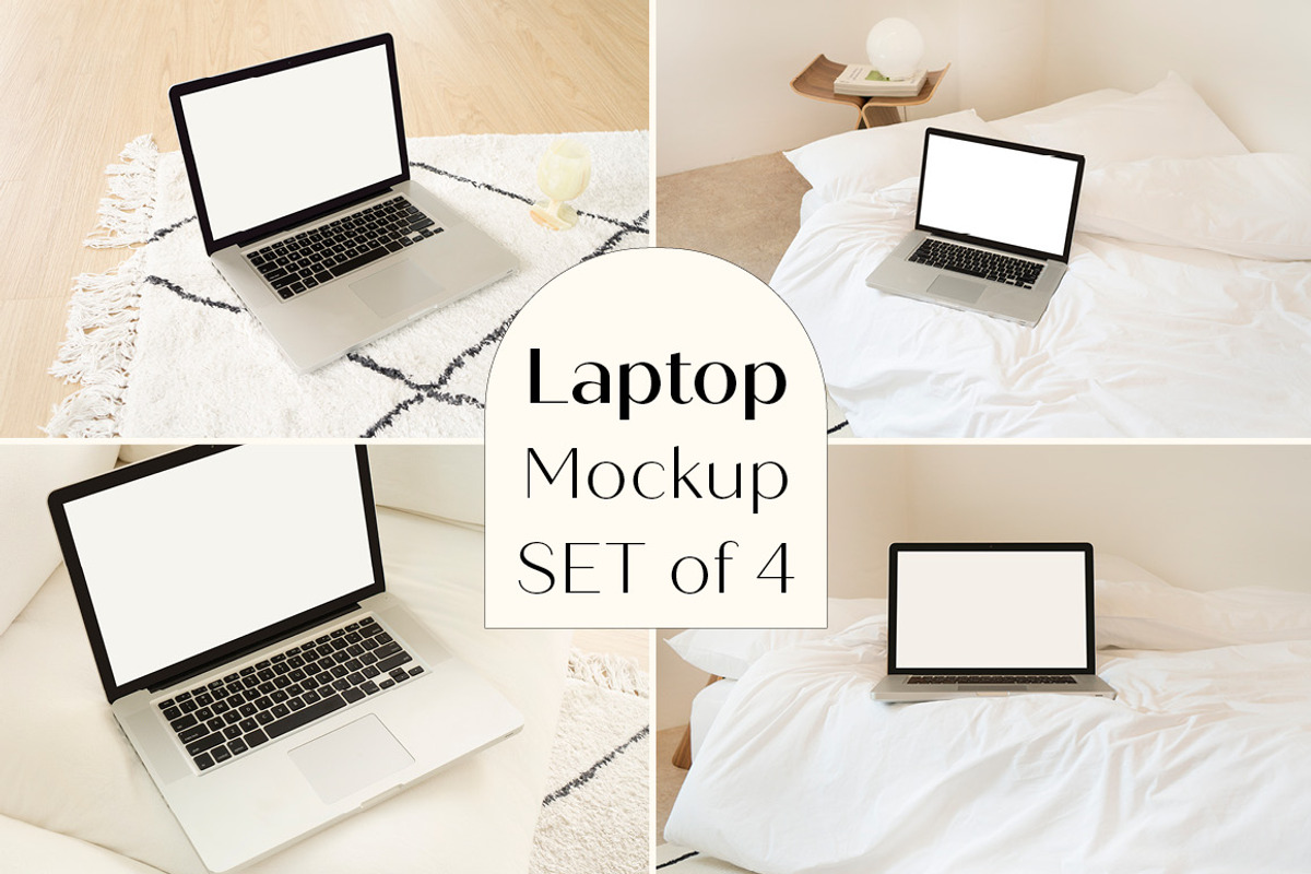 Macbook Laptop Mockup SET, a Mac Mockup by LOPEstudio (Photo 1 of 9)