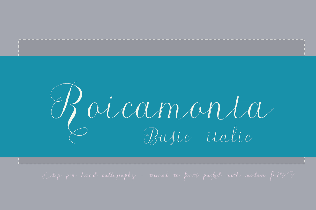 Roicamonta Basic Italic otf font preview 5