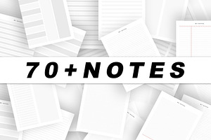 CANVA 70+ NOTES BUNDLE, a Stationery Template by MNT-Creator
