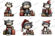 Funny Christmas Cat Clipart, an Illustration by DreamArtGraphic (Thumbnail 4 of 5)