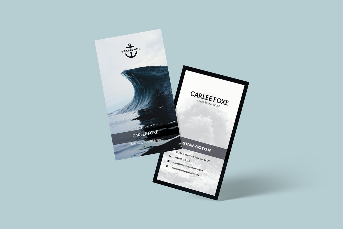 Sea Business Card, a Business Card Template by Nikolozgraphic (Photo 4 of 4)